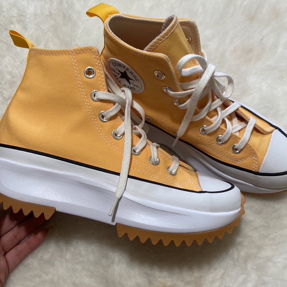Yellow Converse Run Star Hike High Tops